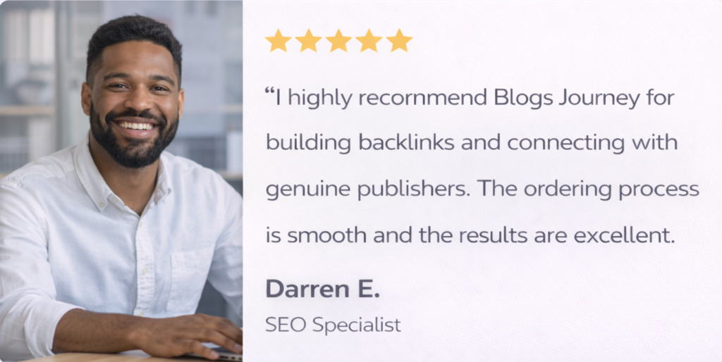 SEO specialist testimonial in office 5