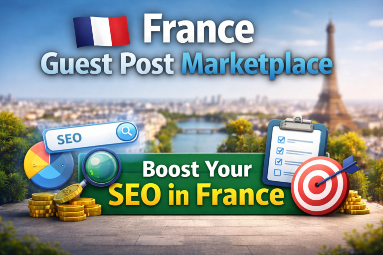 Guest post marketplace for France SEO backlinks